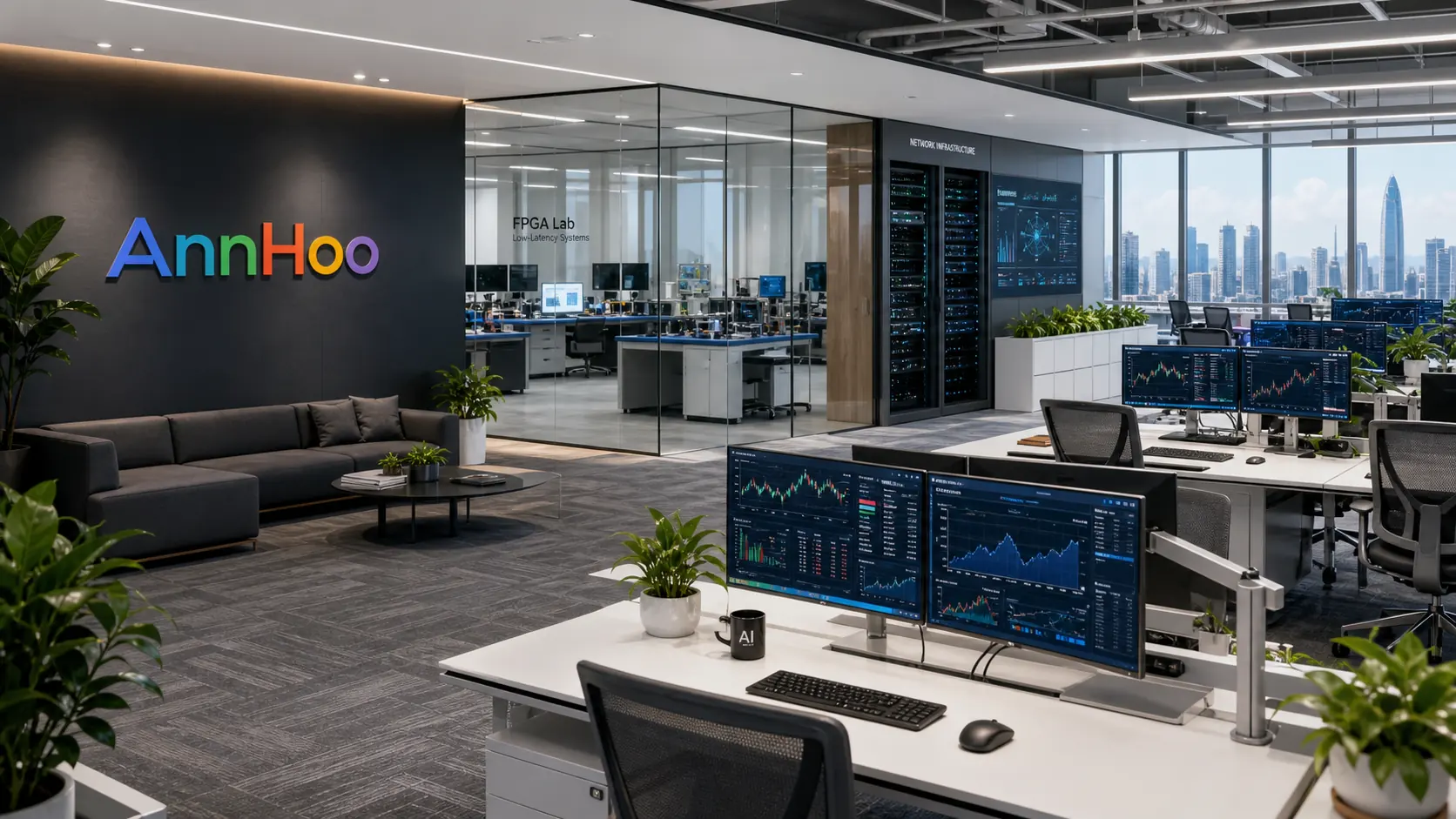 Annhoo office and engineering workspace